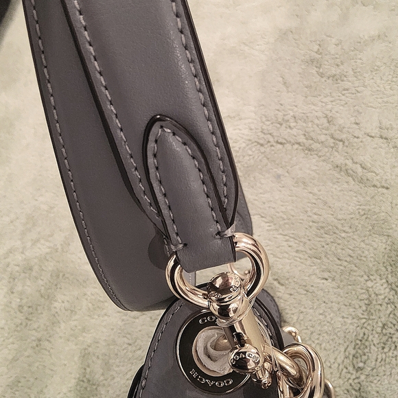 SOLD- Coach Kleo Shoulder Bag 17 in Granite/Gold- - Picture 11 of 15